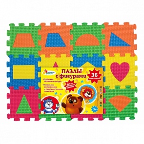 Мягкие пазлы - Союзмультфильм с фигурами, 36 элементов (Играем вместе, D18587FIG-CRTsim)